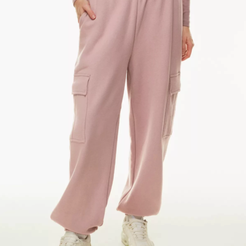 Custom Women's Cotton Poly Fleece Multiple Pockets Dusty Pink Sweatpants Custom Women's Cotton Poly Fleece Multiple Pockets Dusty Pink Sweatpants