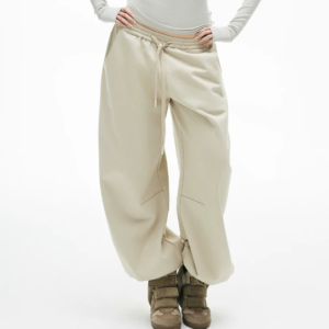 Custom Women's Heavyweight Fleece Light Khaki Sweatpants