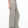 Custom Women's Organic Cotton Printed Wide-Leg Grey Sweatpants