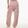 Custom Women's Cotton Poly Fleece Multiple Pockets Dusty Pink Sweatpants - view 2