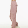 Custom Women's Cotton Poly Fleece Multiple Pockets Dusty Pink Sweatpants - view 4