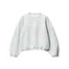 Custom Women's Organic Cotton Puff Printed Crewneck Oversized Grey Sweatshirt - view 3