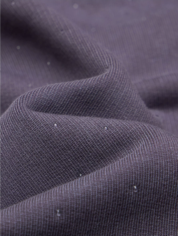 Custom Women's Heavyweight Fleece 500 GSM Rhinestones Oversized Dark Purple Sweatshirt - view 3