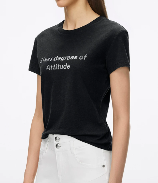 Custom Women's Slub Cotton Black T-Shirt