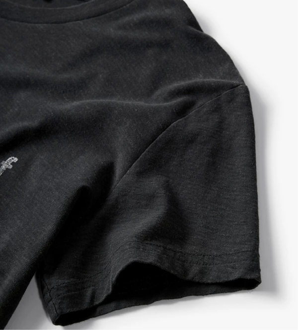 Custom Women's Slub Cotton Black T-Shirt - view 2