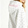 Custom Women's White Polka-Dot Print Oversized Hoodie - view 2 Custom Women's White Polka-Dot Print Oversized Hoodie - view 2