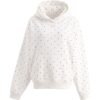 Custom Women's White Polka-Dot Print Oversized Hoodie - view 3 Custom Women's White Polka-Dot Print Oversized Hoodie - view 3