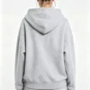 Custom Women's Light Heather Grey Full-Zip Hoodie - view 2